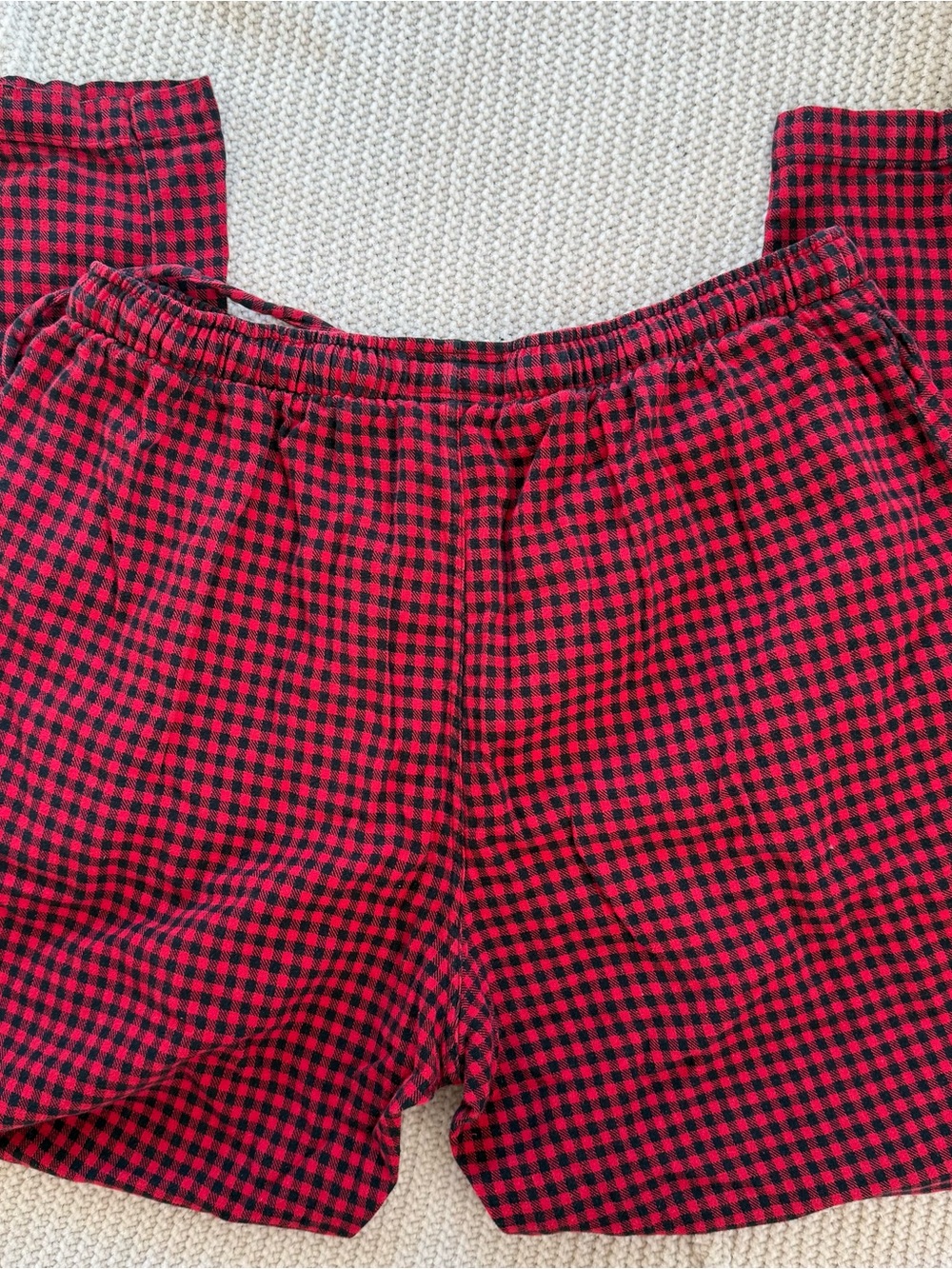 Polo Ralph Lauren Mens Large L Red Black Checkered Flannel Pajama Lounge Pants - Picture 4 of 5